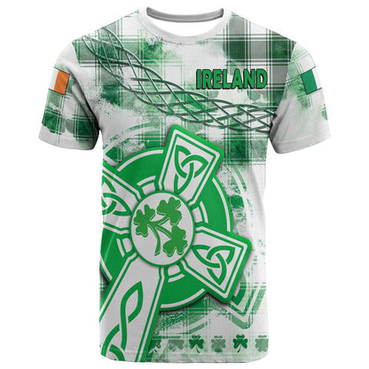 Custom Ireland Cross Cricket Team T Shirt Celtic Irish Green Pattern Unique