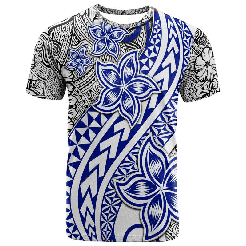 Traditional Polynesian Tribal Tattoo Retro T Shirt Blue