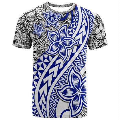 Traditional Polynesian Tribal Tattoo Retro T Shirt Blue