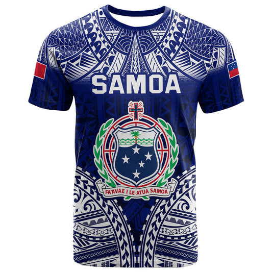 Samoa Coat Of Arms T Shirt Polynesian Pattern