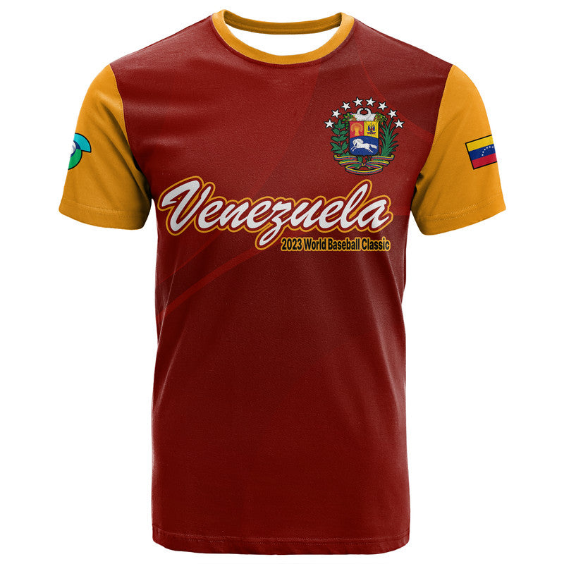 Custom Venezuela Baseball 2023 T Shirt Venezuela Coat Of Arms