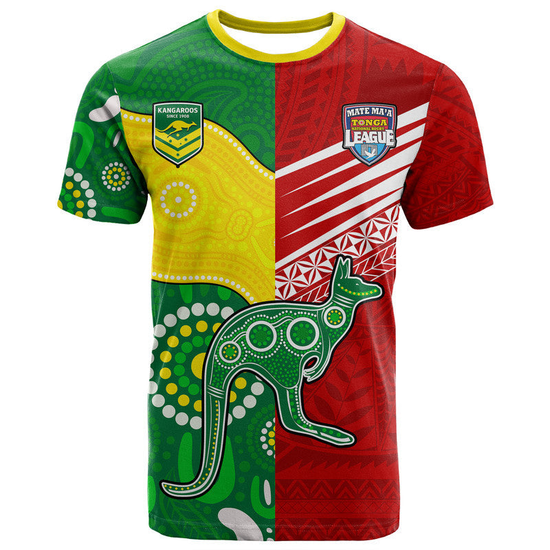 Australia Kangaroos And Mate Maa Tonga T Shirt No2