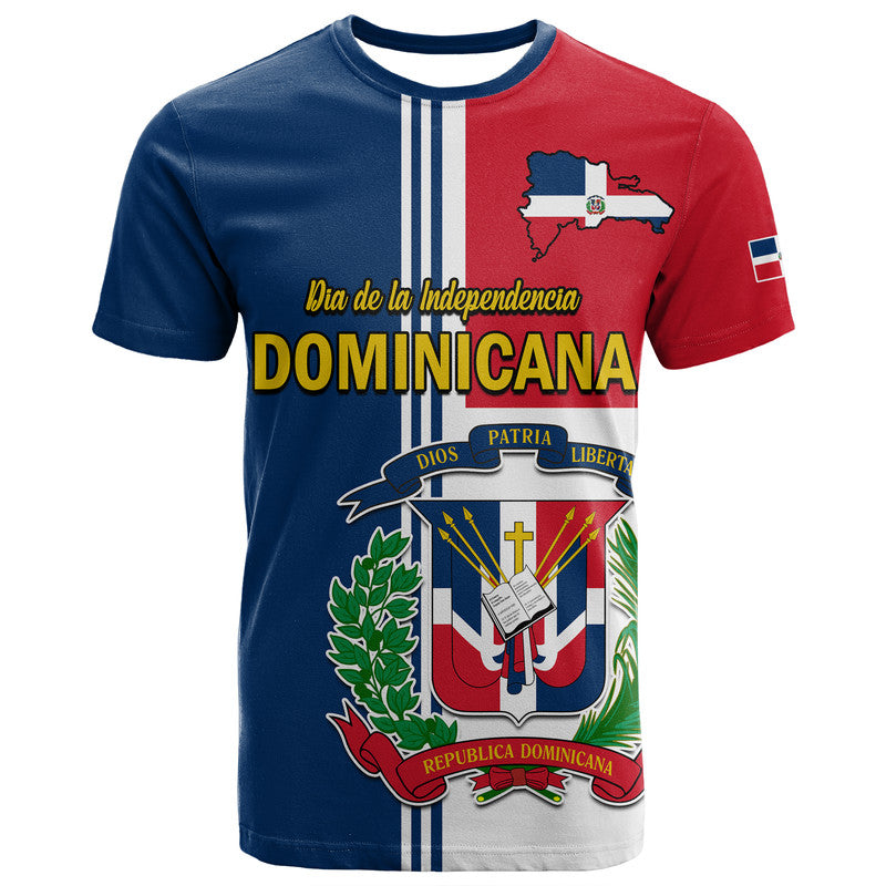 Dominican Republic Dia de la Independencia T Shirt Coat Of Arms And Flag Map