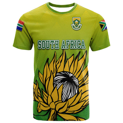Custom South Africa National Cricket Team T Shirt Proteas Sports Yellow Style