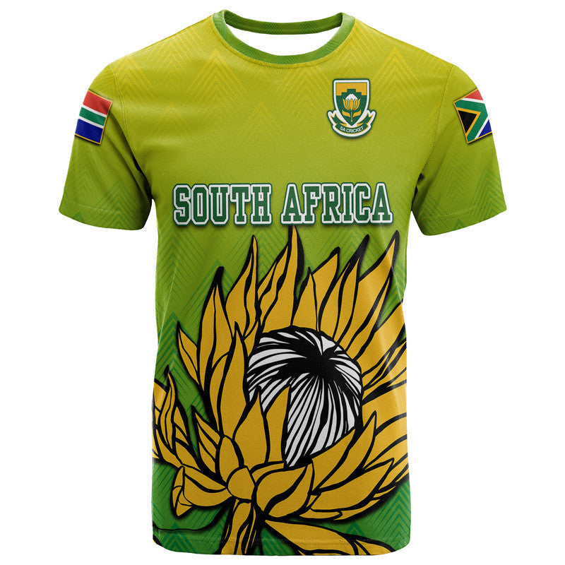 South Africa National Cricket Team T Shirt Proteas Sports Yellow Style
