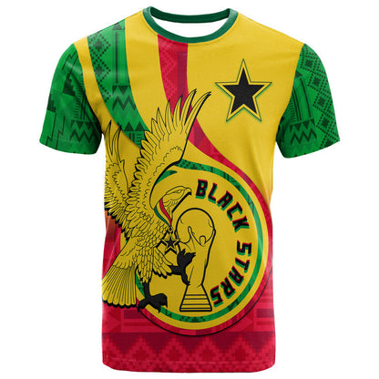 Ghana Football Black Star and Golden Tawny Eagles T Shirt