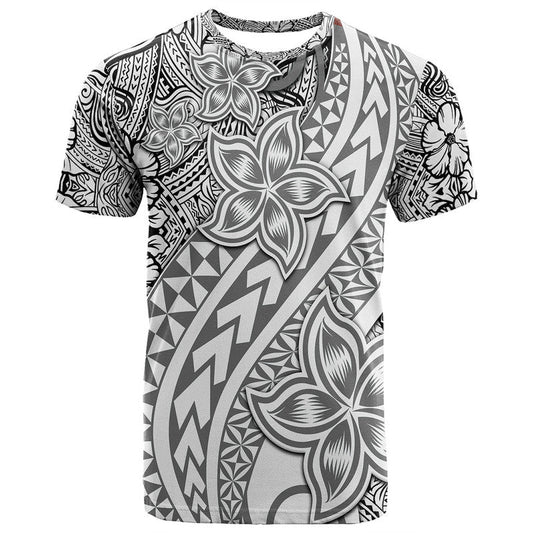 Traditional Polynesian Tribal Tattoo Retro T Shirt Grey