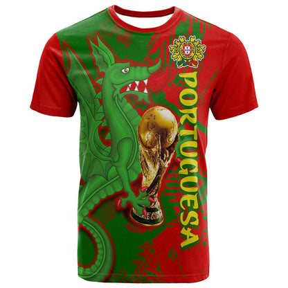 Portugal FootbT Shirt Dragon of Royal Arms During The Reign of Queen Maria II