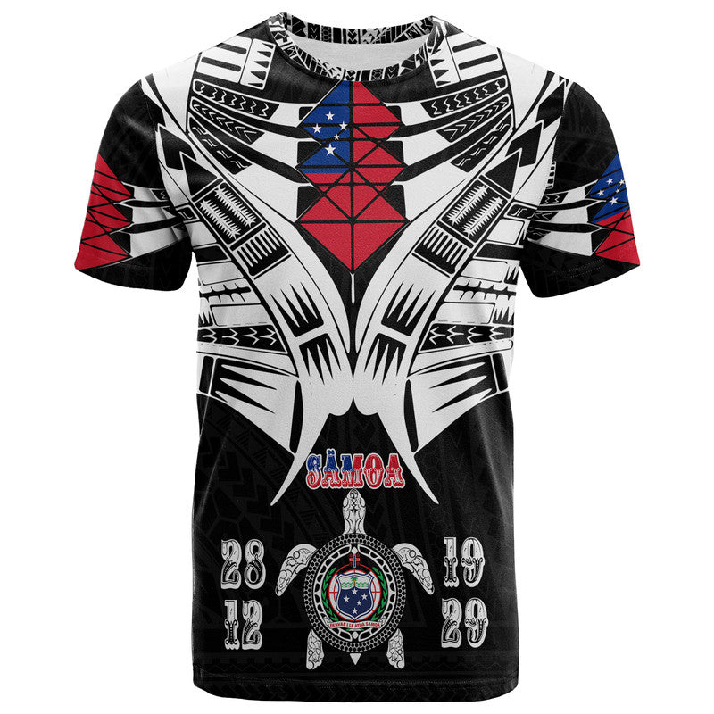 Custom Personalised Samoa Black Saturday T Shirt 28 Dec 1929 Visual Arts - Black