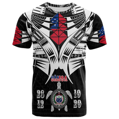 Custom Personalised Samoa Black Saturday T Shirt 28 Dec 1929 Visual Arts - Black