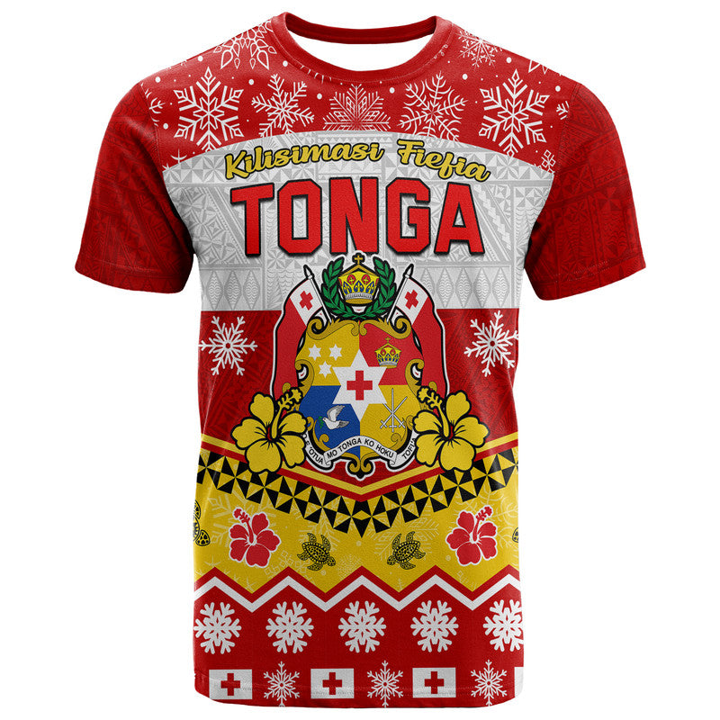 Tonga Christmas Kilisimasi Fiefia Coat Of Arms T Shirt