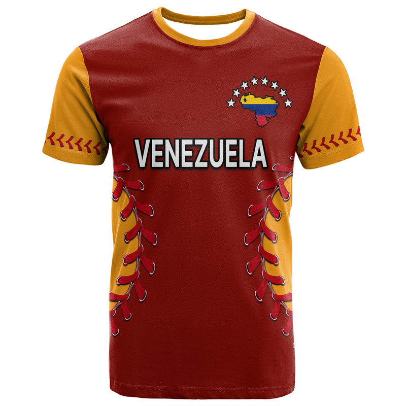 Venezuela Baseball Flag Map T Shirt