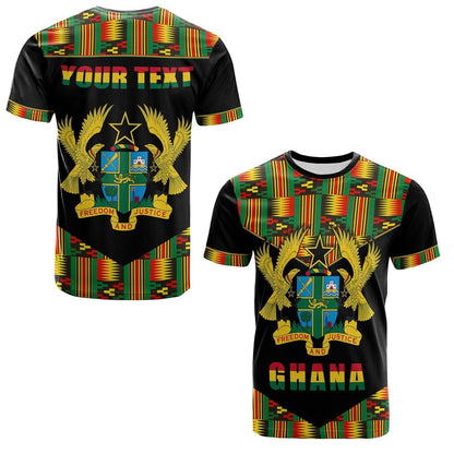 Custom Ghana Proud T Shirt Ankara Kente