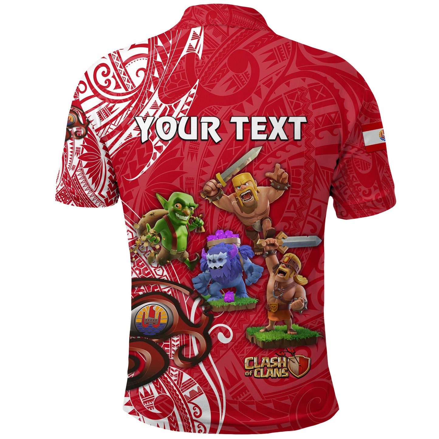 Custom Personalised Tahiti Eimeo Teahamai - PC Polo Shirt Team Varua Ino - Red