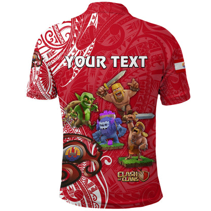 Custom Personalised Tahiti Eimeo Teahamai - PC Polo Shirt Team Varua Ino - Red