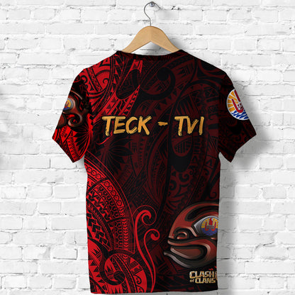 (Custom Personalised) Tahiti Eimeo Teahamai PC T Shirt Team Varua Ino Original Red