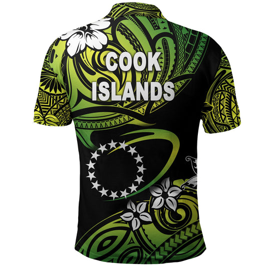 TE INUINU FAMZ - Cook Islands Rugby Polo Shirt Unique Vibes - Green