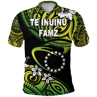 TE INUINU FAMZ - Cook Islands Rugby Polo Shirt Unique Vibes - Green