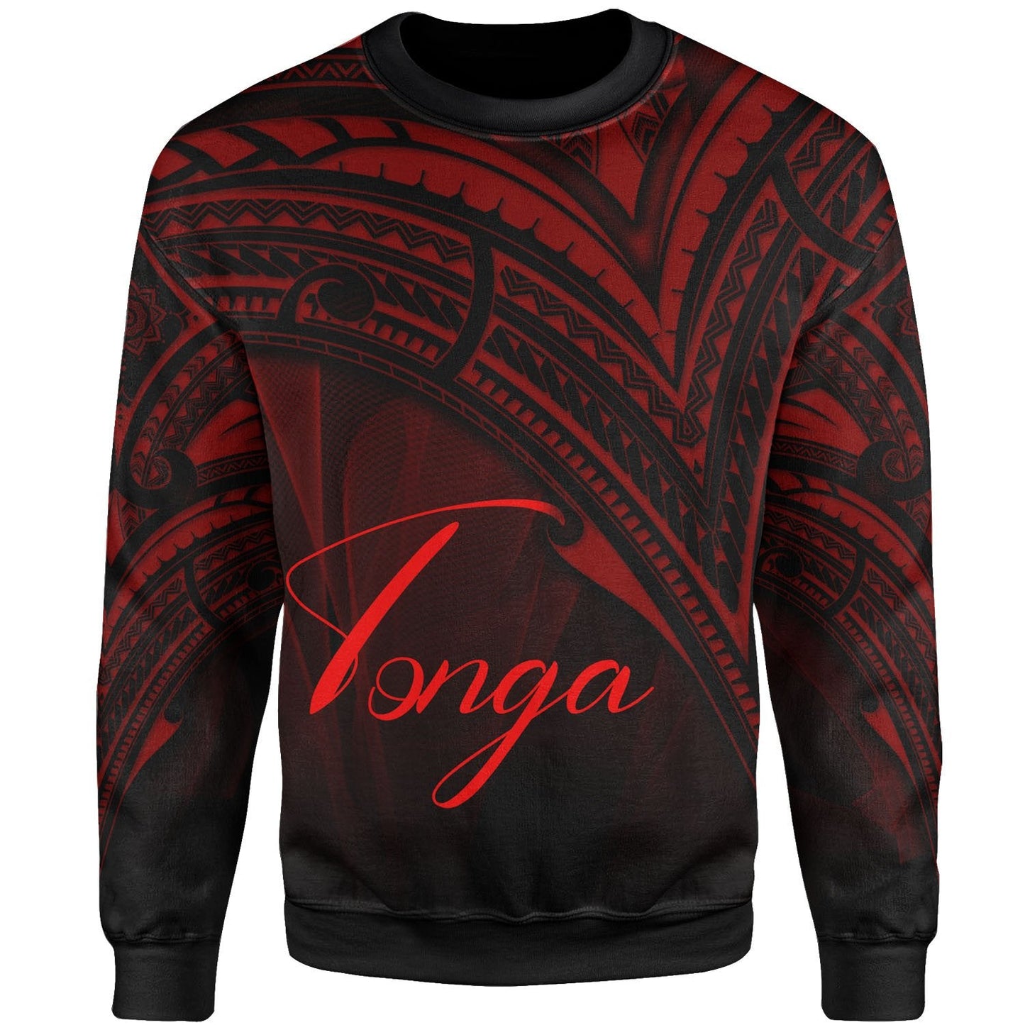 Tonga Sweatshirt Cross Style Red Color