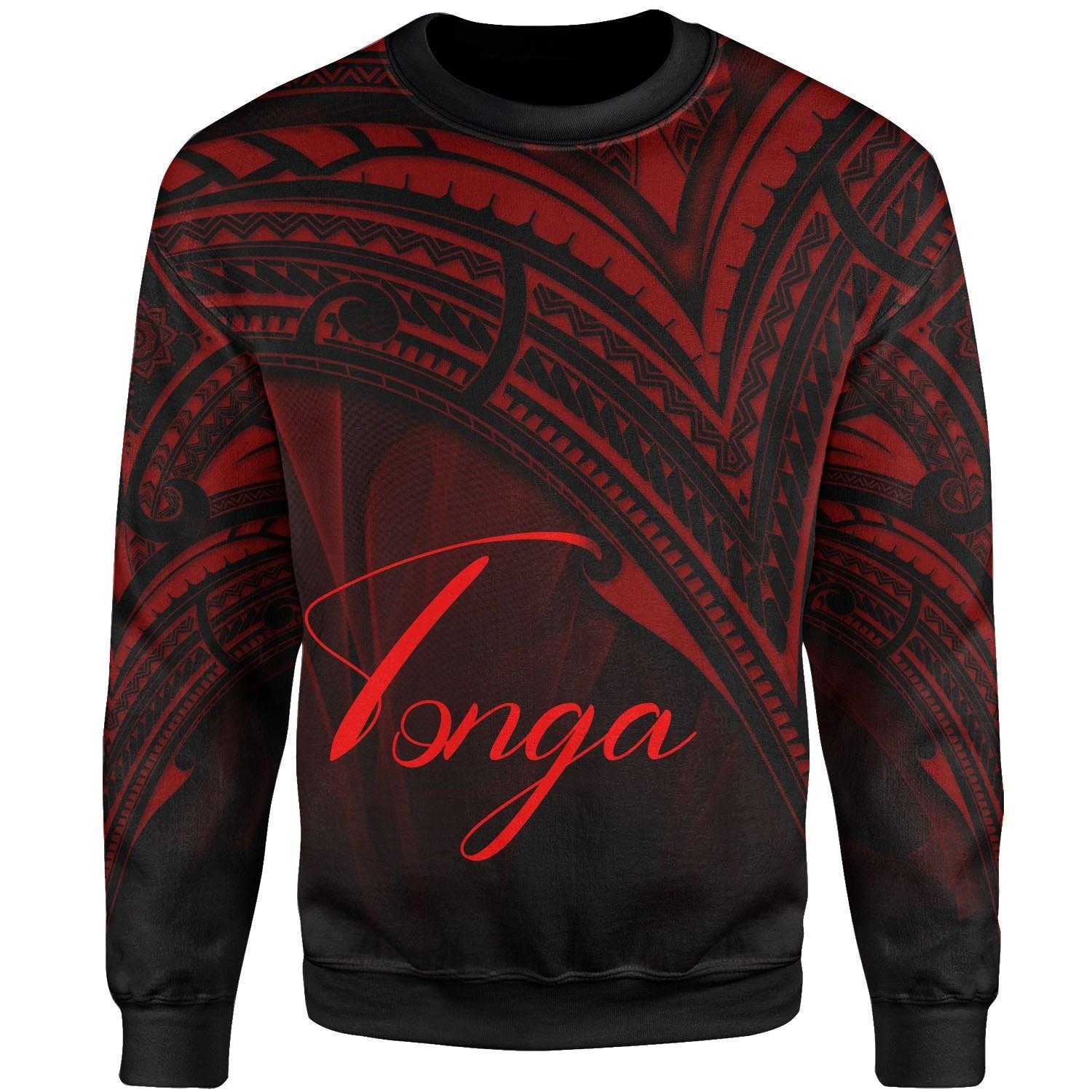 Tonga Sweatshirt Cross Style Red Color