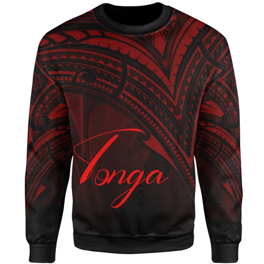 Tonga Sweatshirt Cross Style Red Color