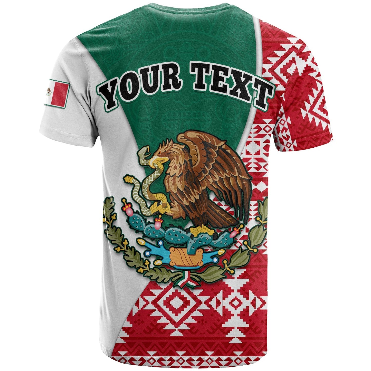 Custom Happy Mexico Fathers Day T Shirt Mexican Aztec Pattern