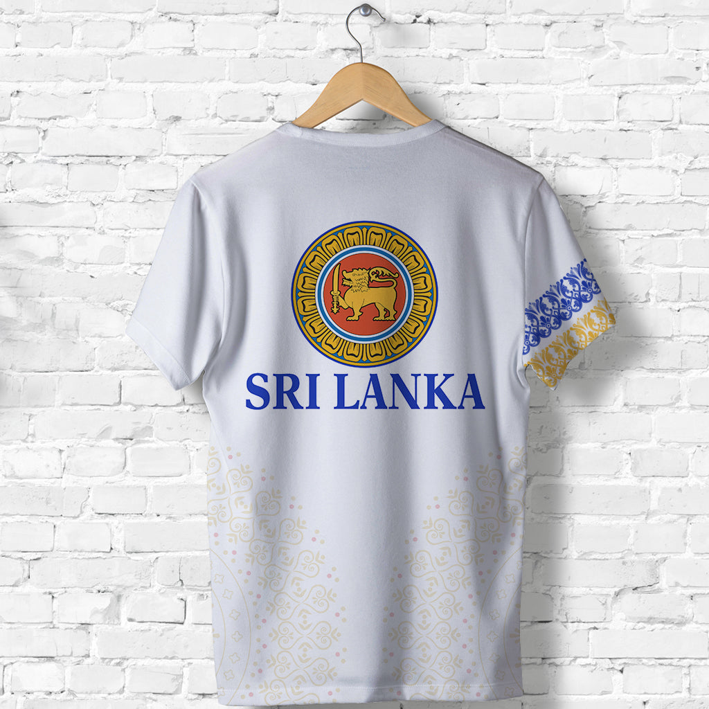 Sri Lanka T Shirt Traditional Pattern and Elephants