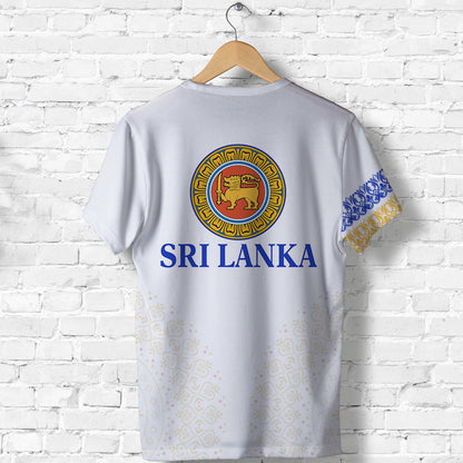 Sri Lanka T Shirt Traditional Pattern and Elephants