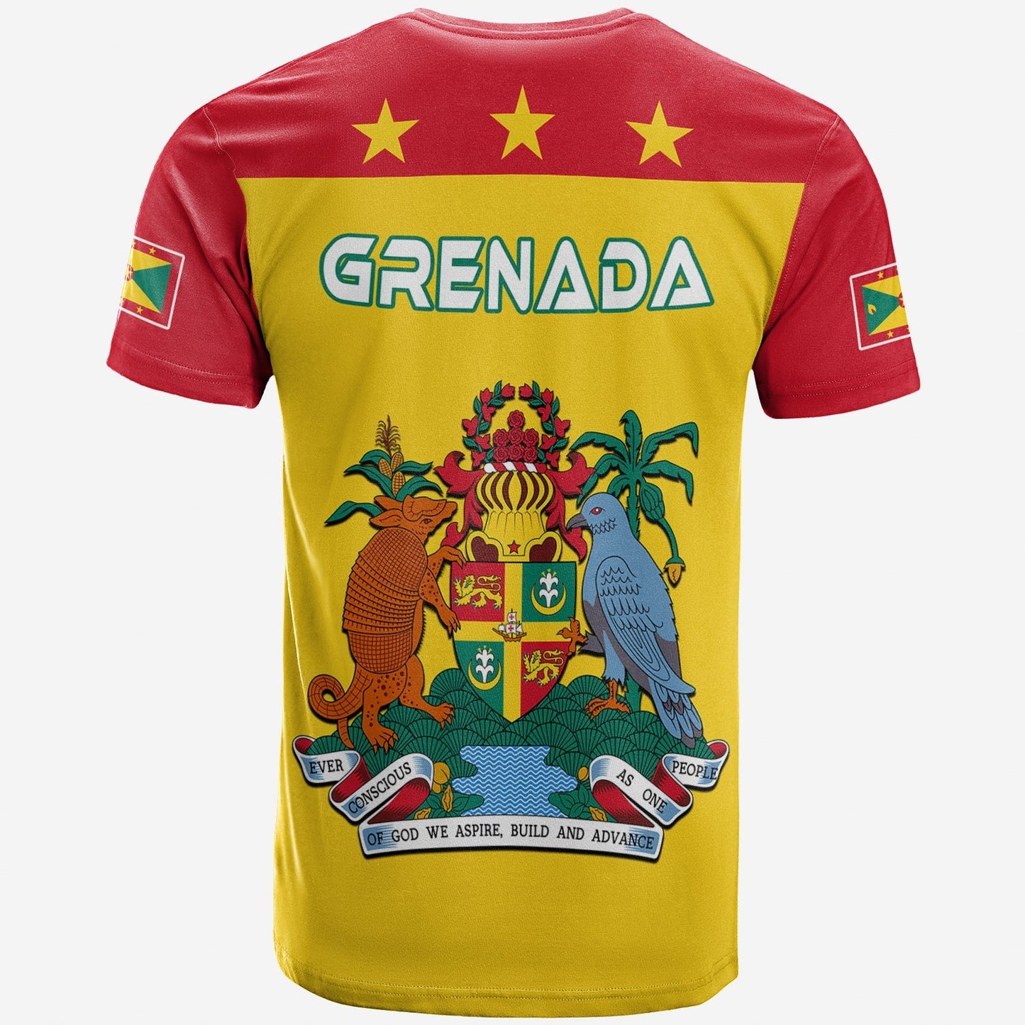 Custom Grenada T Shirt Power Grenada Mix Coat Of Arms