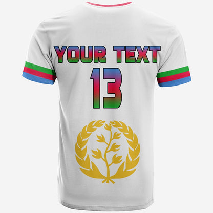 Custom Eritrea T Shirt Striped Sporty Style