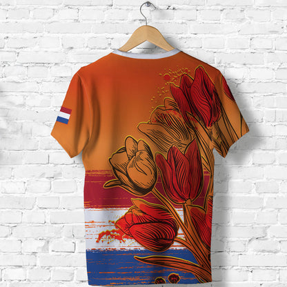Custom Netherlands T Shirt Style Tulip National Flower