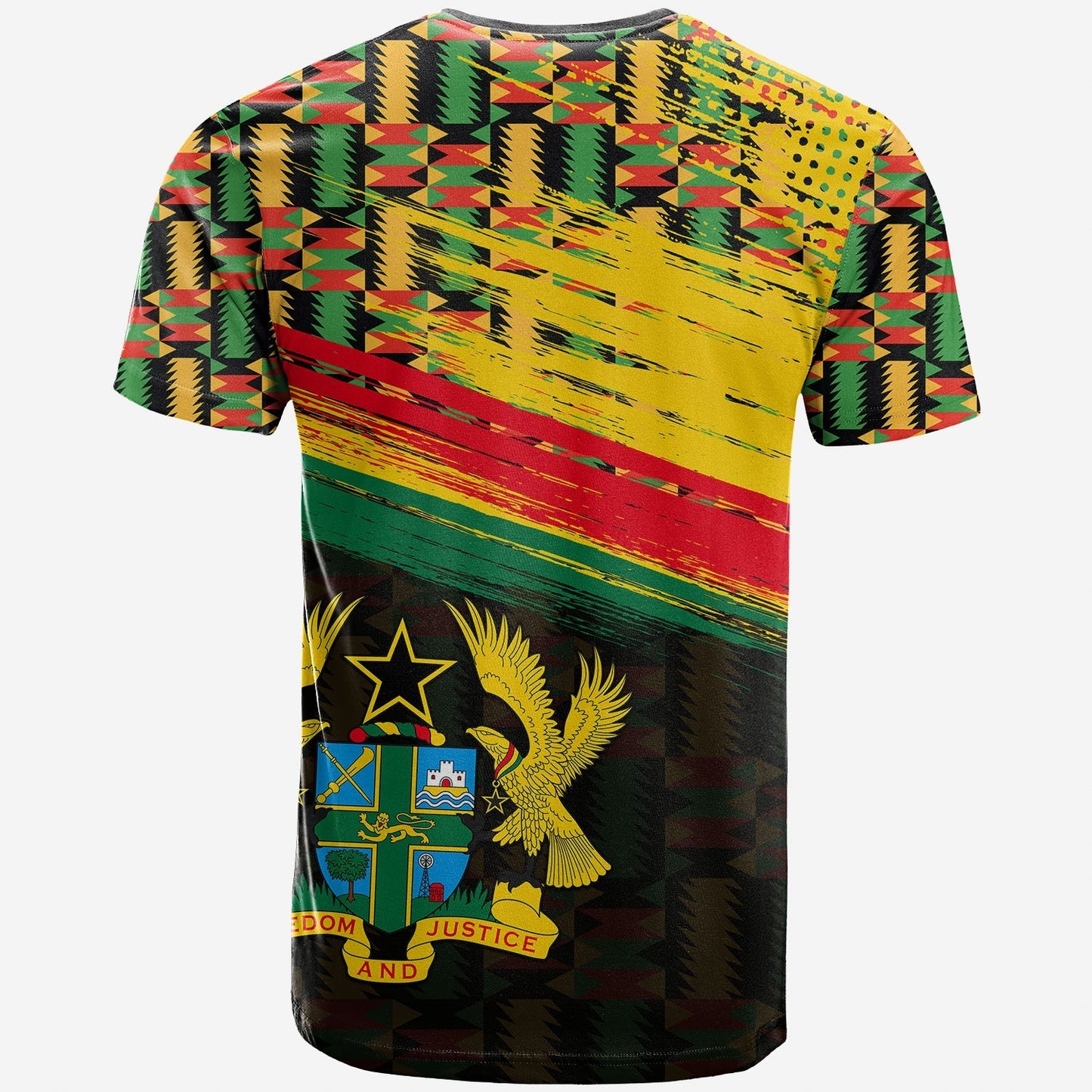 Ghana T Shirt Polygonal
