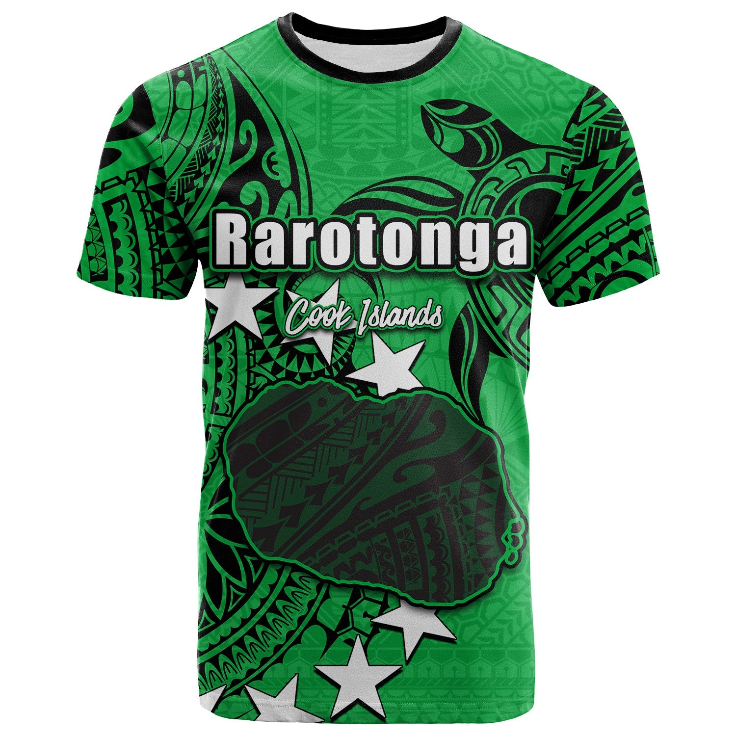 Cook Islands T Shirt Rarotonga Green Shirt All Over Print