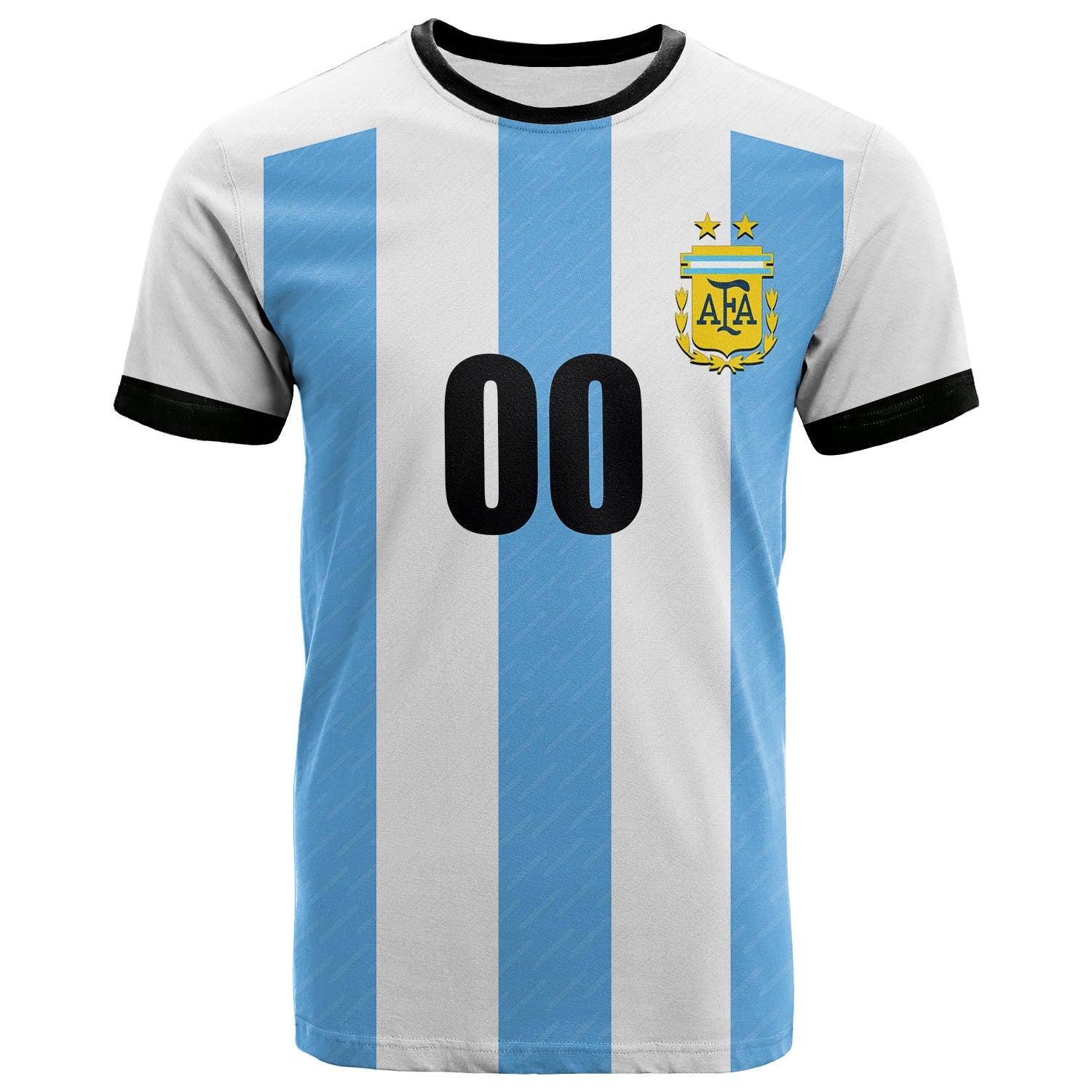 Custom Argentina Home T Shirt Mens World Cup Soccer Jersey