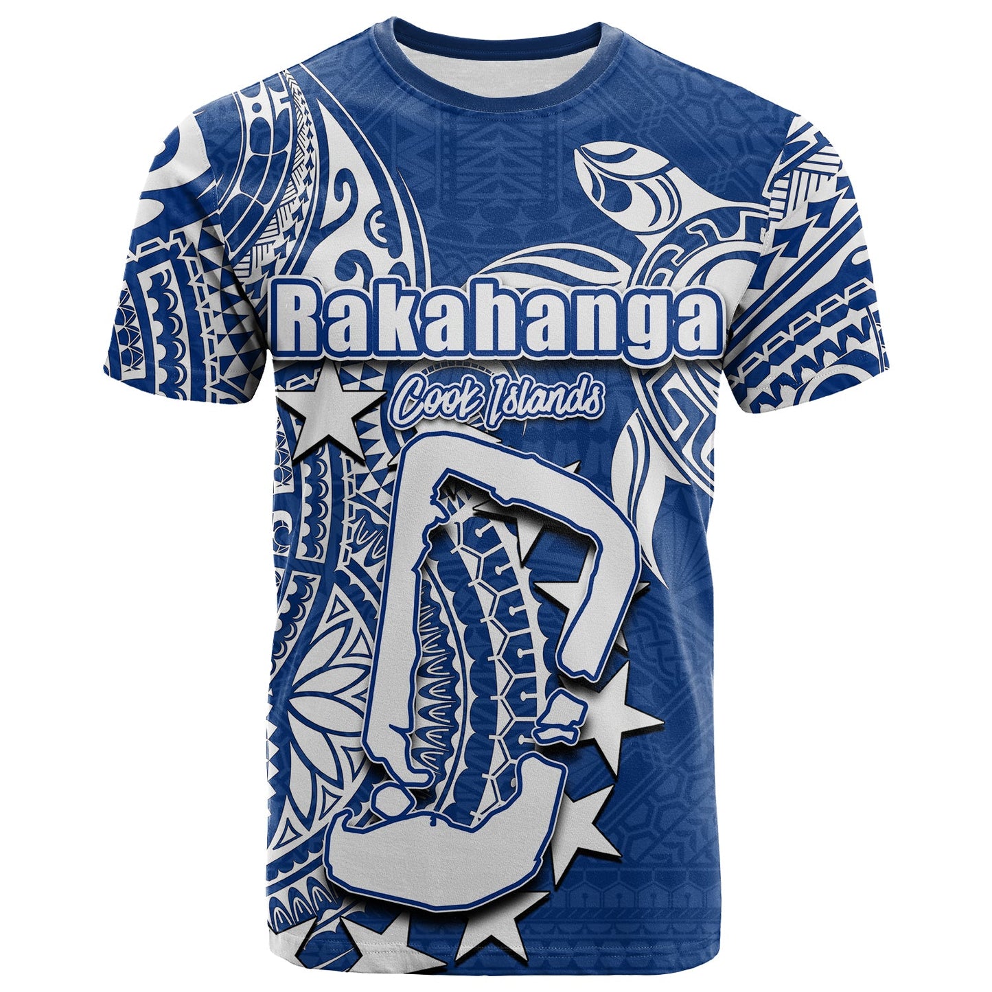 Cook Islands T Shirt Rakahanga Blue Shirt All Over Print