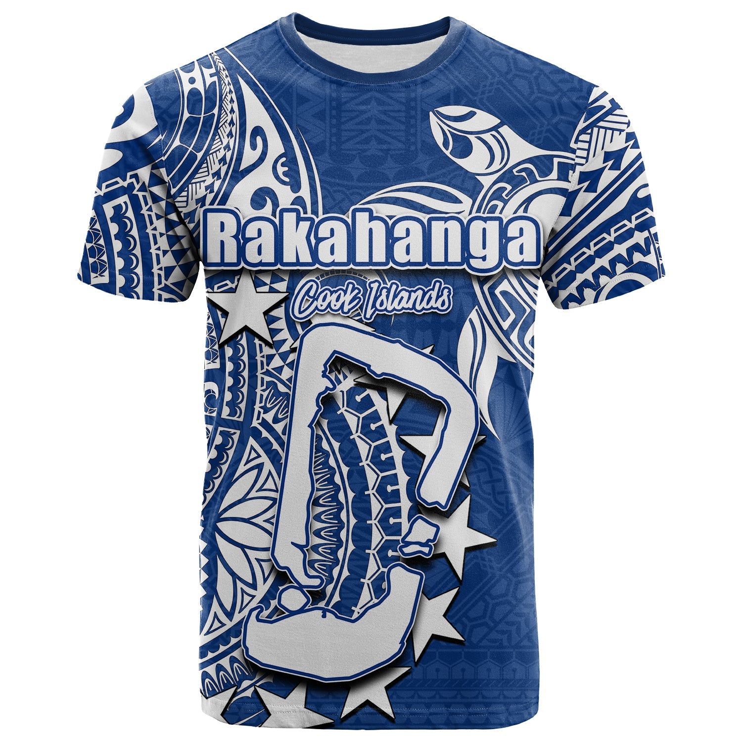 Cook Islands T Shirt Rakahanga Blue Shirt All Over Print