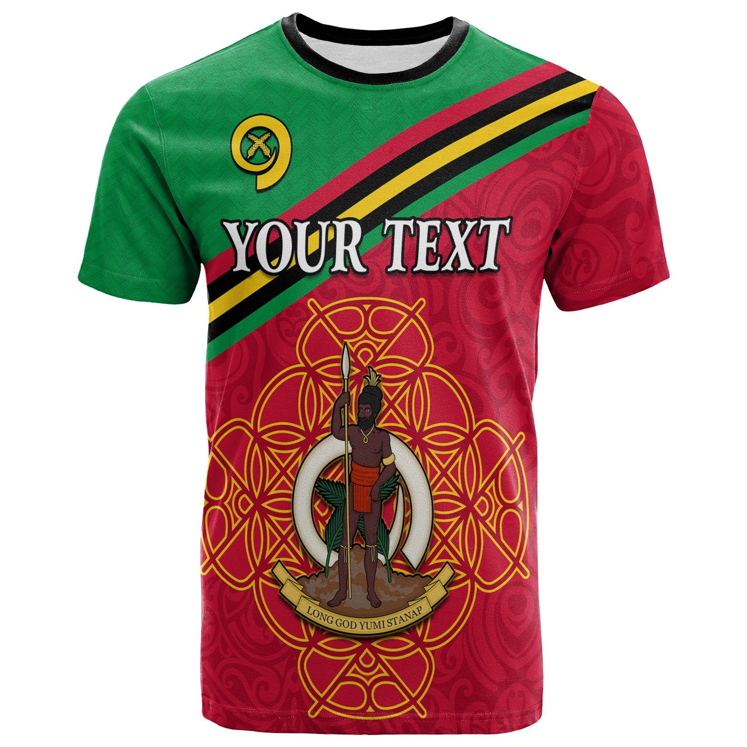 (Custom Personalised) Vanuatu T Shirt Pattern Sand Drawing
