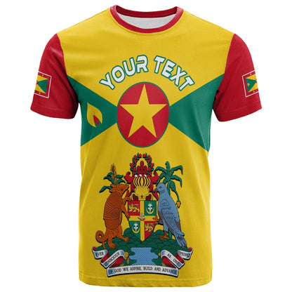 Custom Grenada T Shirt Power Grenada Mix Coat Of Arms