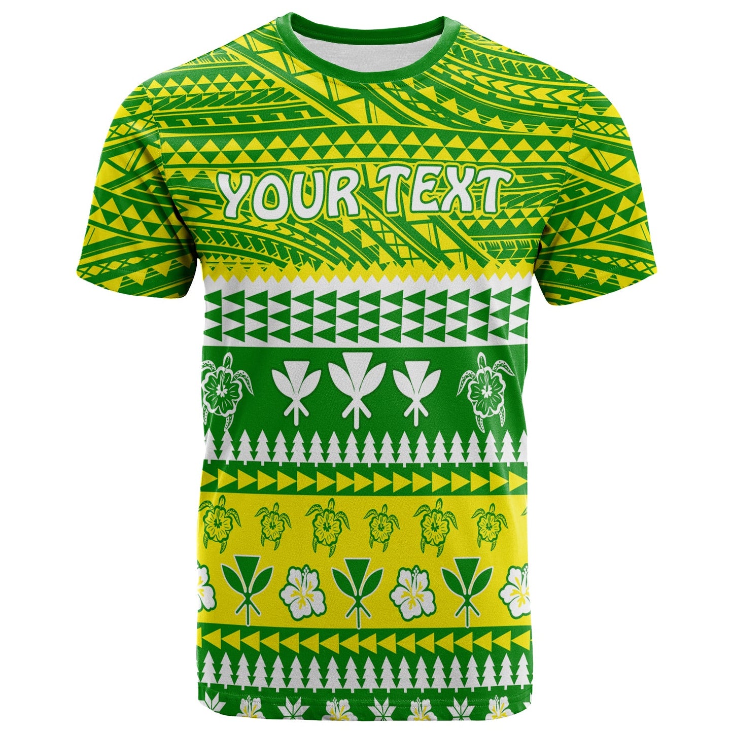 (Custom Personalised) Hawaii Christmas T Shirt Polynesian Mele Kalikimaka Santa Claus