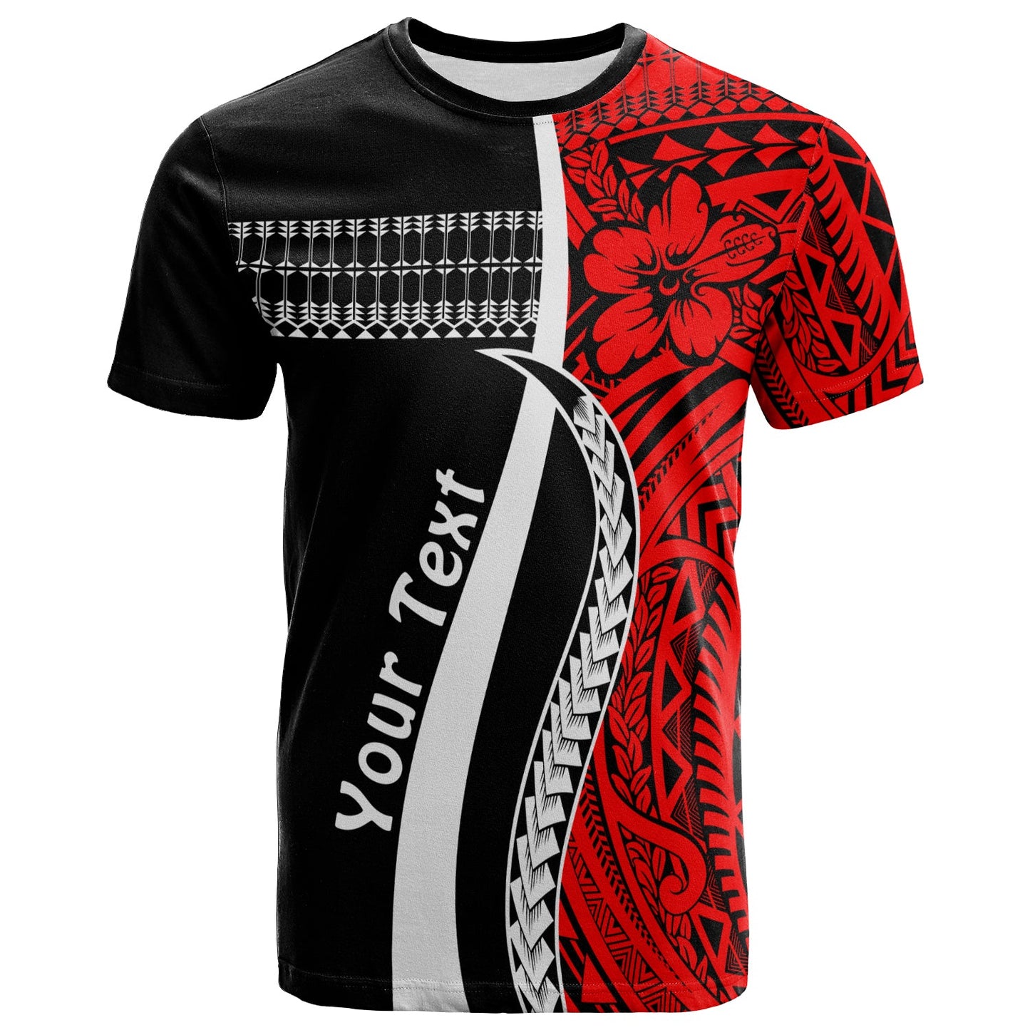 (Custom Personalised) Marshall Islands T Shirt Simple Pattern Version Red