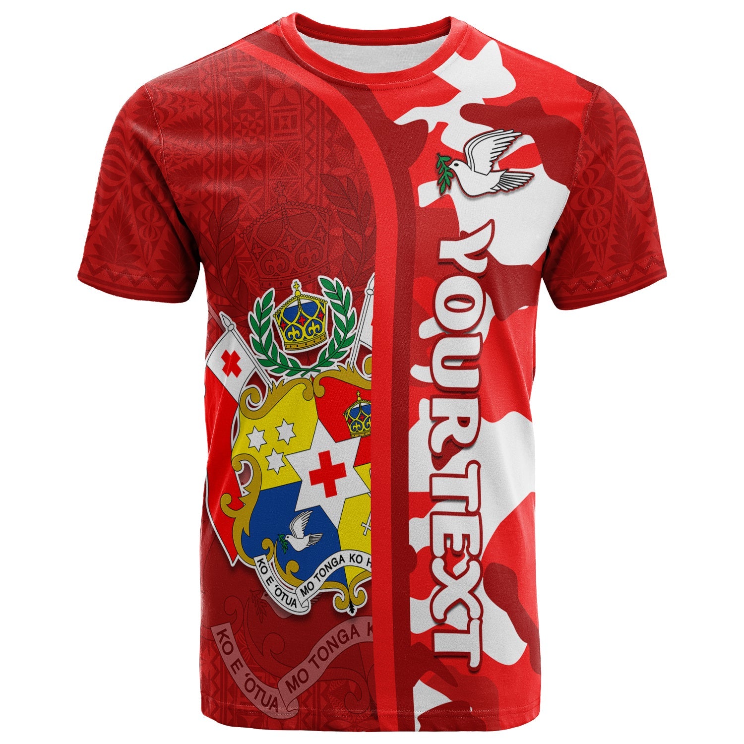 Custom Personalised Tonga Unique T Shirt Camouflage With Tongan Pattern