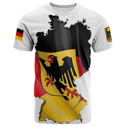 Germany T Shirt Grunge Deutschland Map and Coat Of Arms