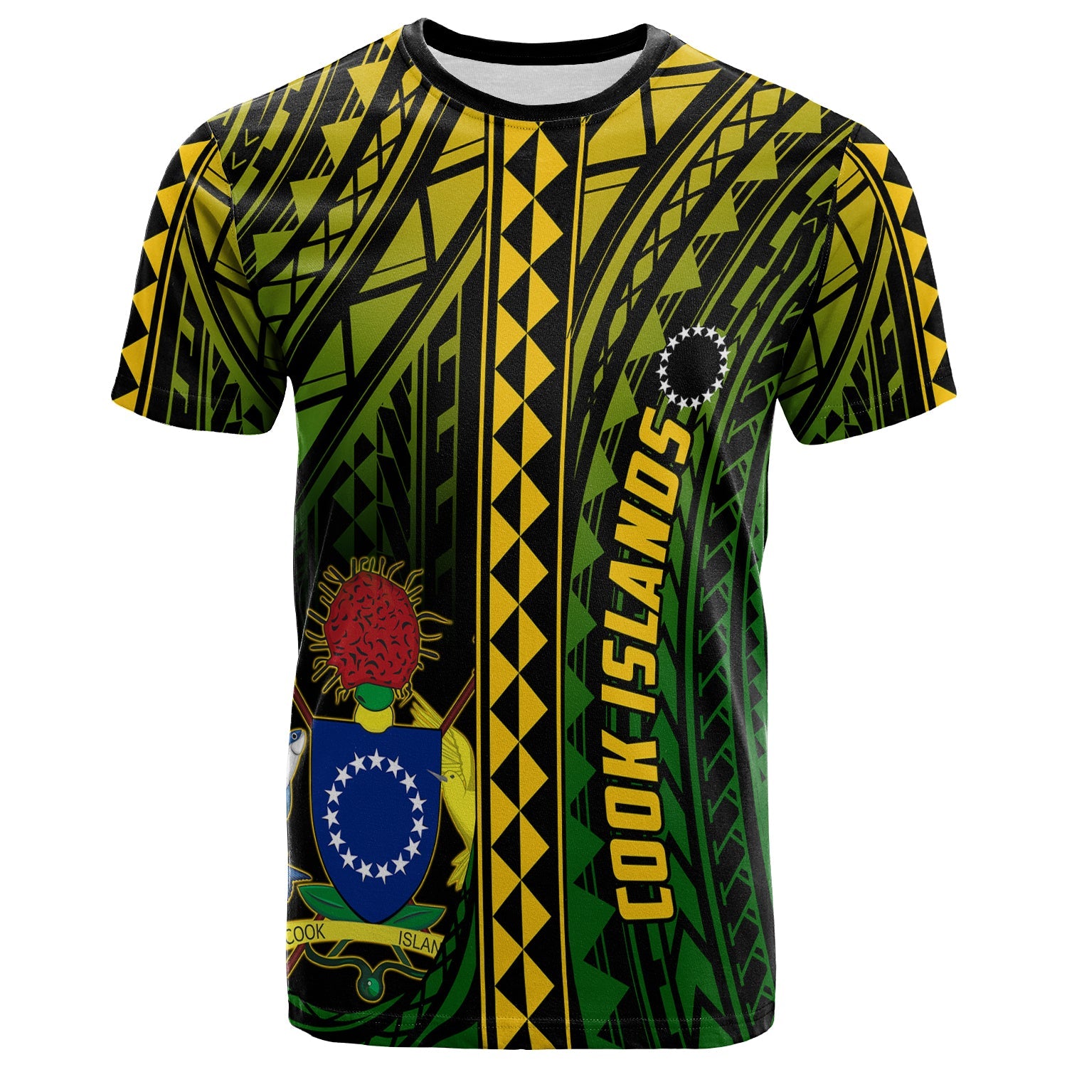 Cook Islands T Shirt Polynesian Pattern Stars