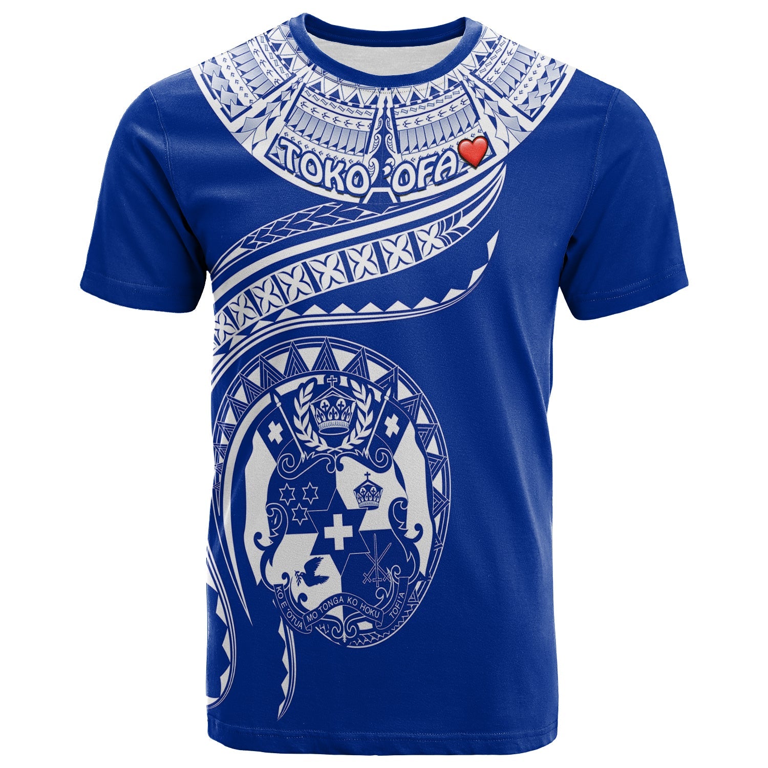 Toko ’Ofa Tonga Polynesian T - Shirt - Tonga Waves Blue 02