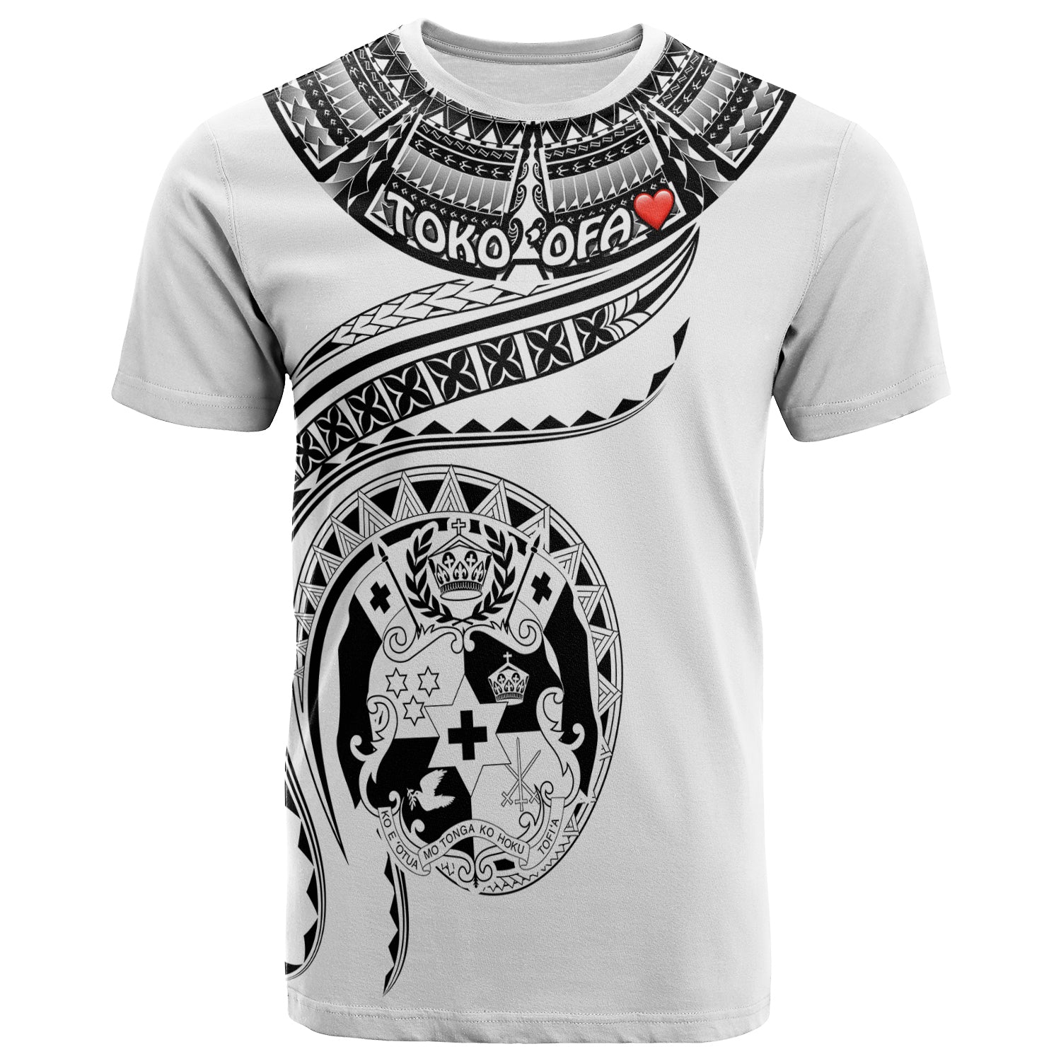 Toko ’Ofa Tonga Polynesian T - Shirt - Tonga Waves White