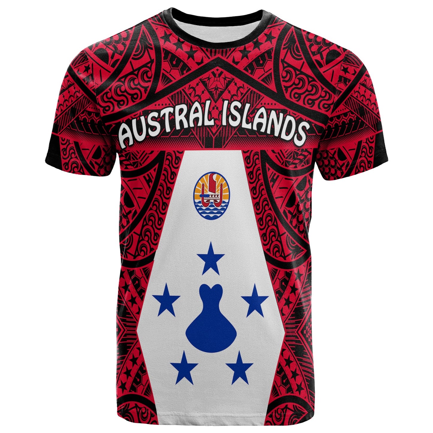 Austral Islands T Shirt Polynesian Pattern French Polynesia