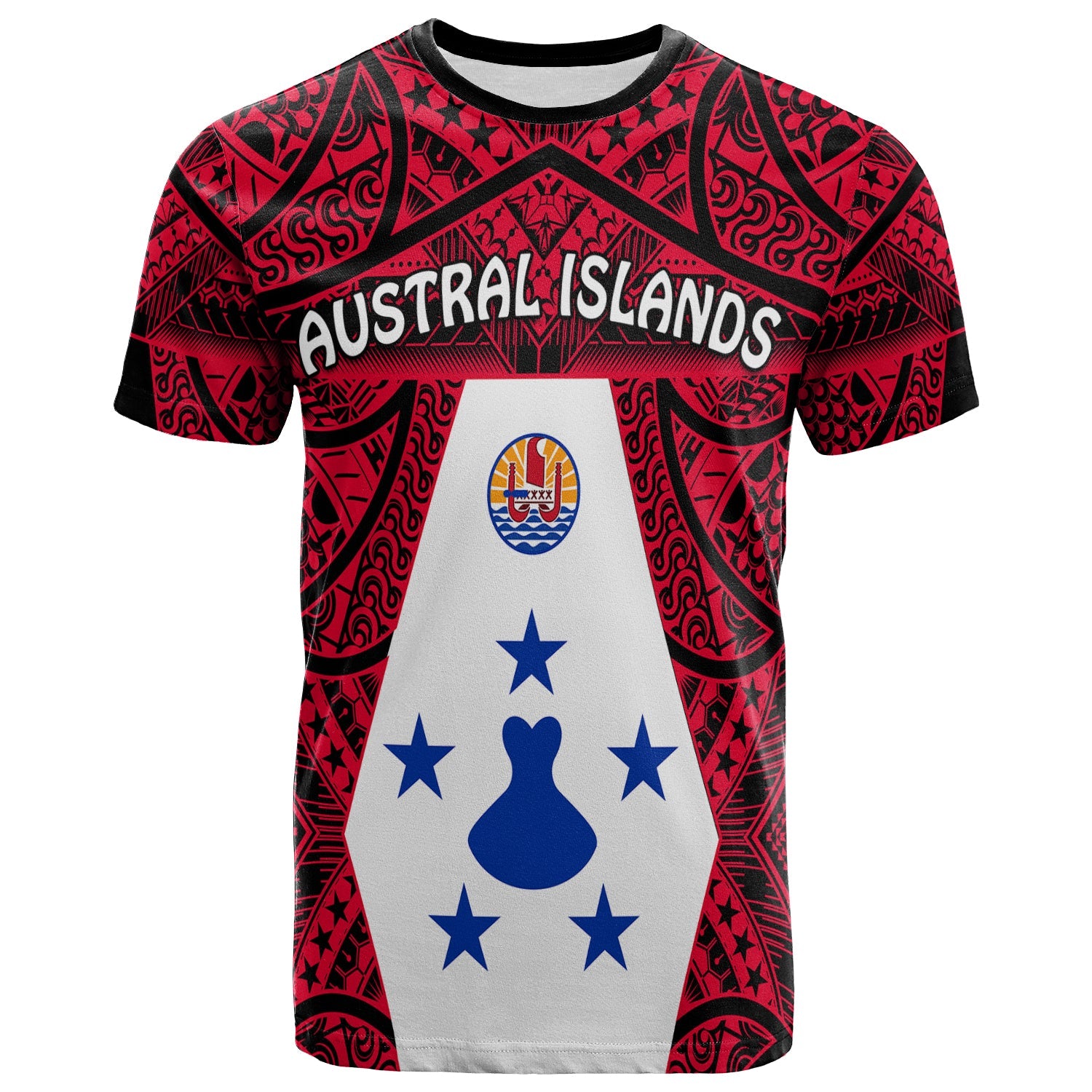 Austral Islands T Shirt Polynesian Pattern French Polynesia