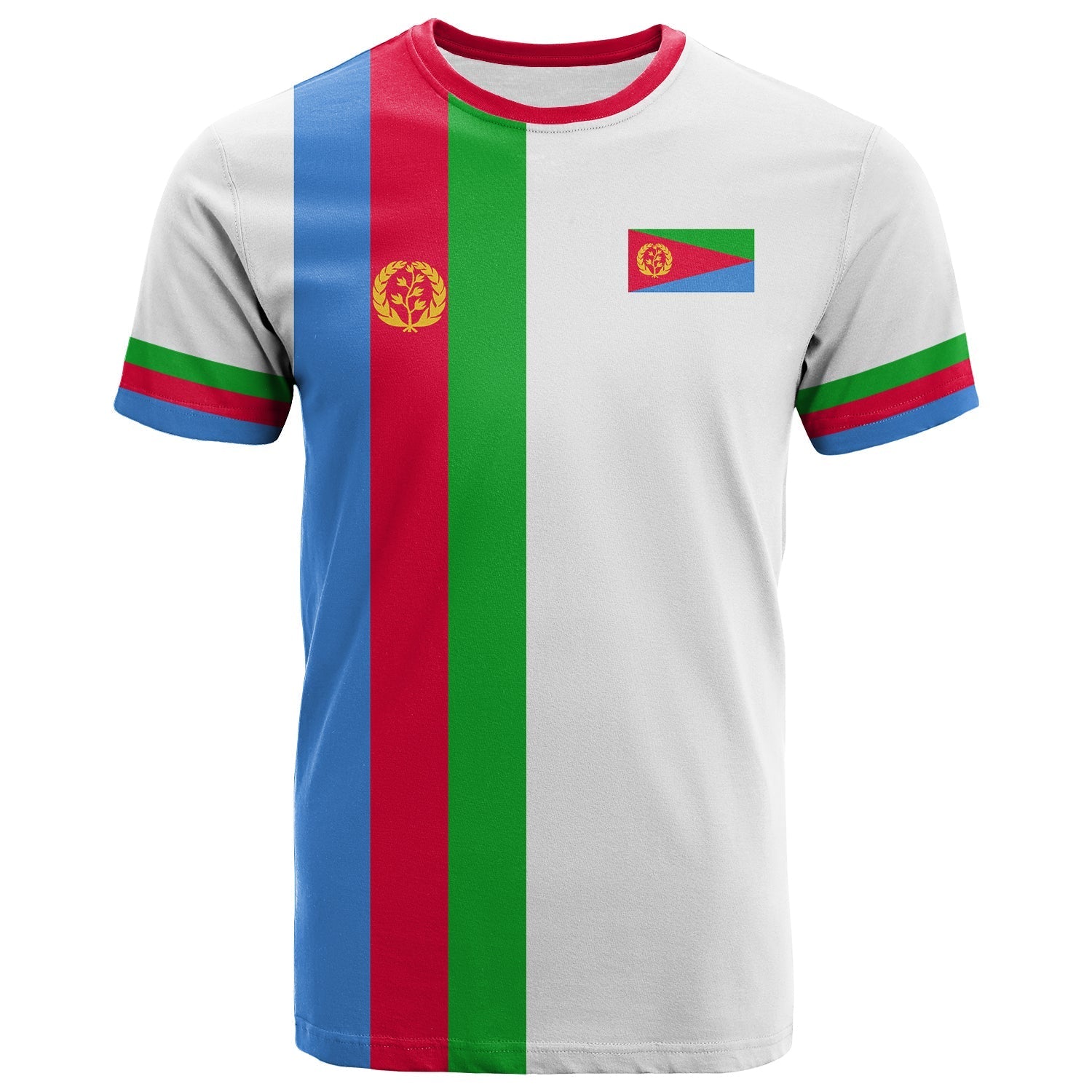 Custom Eritrea T Shirt Striped Sporty Style