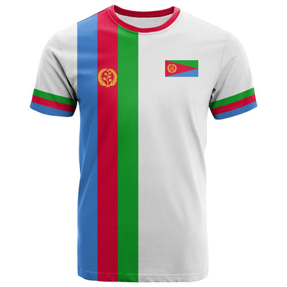 Custom Eritrea T Shirt Striped Sporty Style