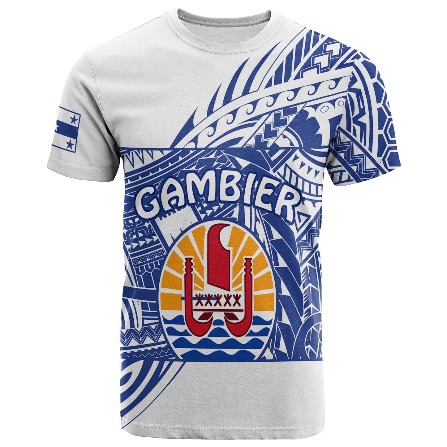 Gambier Islands T Shirt Polynesian Pattern French Polynesia